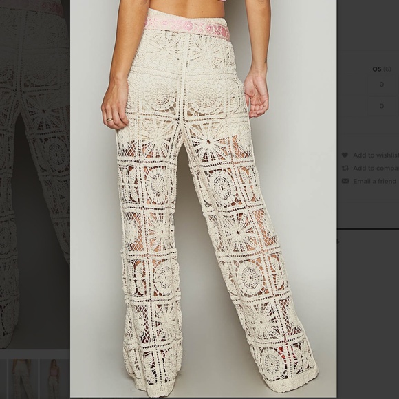 POL “ Dianna 2 “ POL Crochet Straight Leg Pants 59A - Picture 3 of 6
